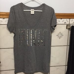 PINK Victoria’s Secret V Neck Tee